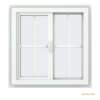 36x36 35.25x35.25 White Vinyl Sliding With Colonial Grids Grilles ...