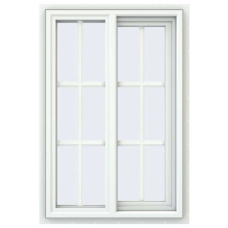 24x36 23.5x35.5 White Color Vinyl Pvc Sliding Window With Colonial ...