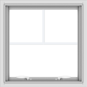 ESWDA 24x24 (23.5 x 23.5 inch) White uPVC Vinyl Push out Awning Window ...