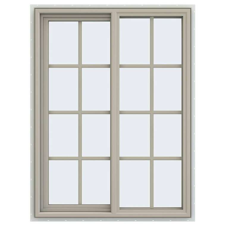 36x48 35.5x47.5 Vinyl Pvc Sliding Window With Colonial ...