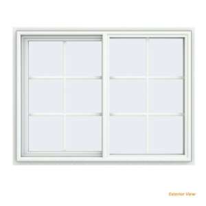 48x48 47.5x47.5 White Vinyl Sliding Window With Colonial Grids Grilles ...