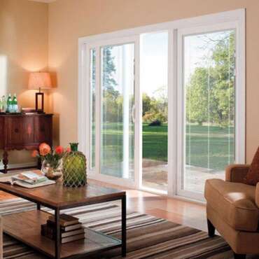 White PVC french style sliding door patio doors - Euro-Sino Windows ...