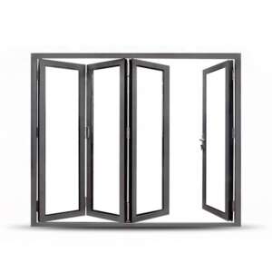 ESWDA Luxury Aluminium Frame 3 Panels Folding Sliding Patio Glass Door ...