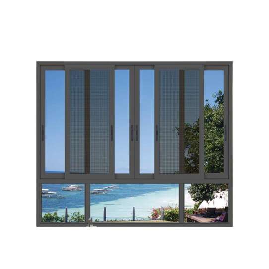 WDMA wood grain finish aluminum window