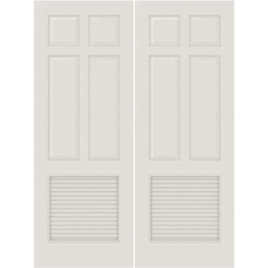 ESWDA 20x80 Interior Barn Smooth SL-6010-PNL-LVR 5 Panel Vented Louver ...