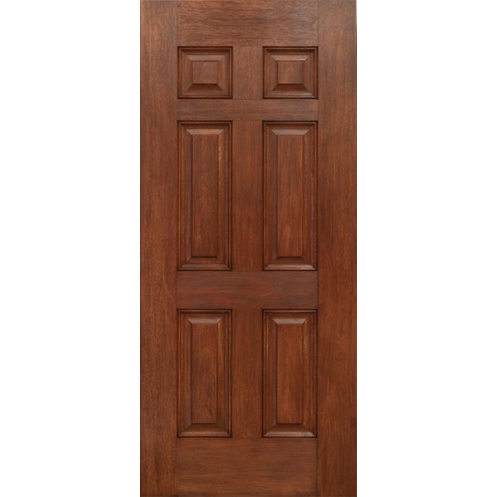 ESWDA 30x80 Exterior Mahogany Six Panel Single Entry Door - Euro-Sino ...