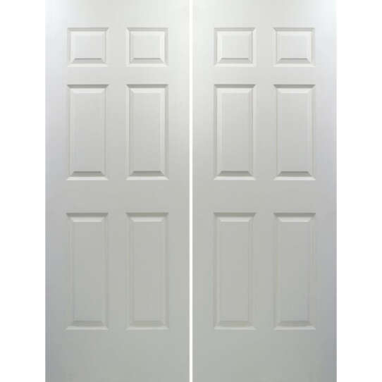 ESWDA 40x96 Interior Barn Smooth 96in Colonist Hollow Core Double Door ...