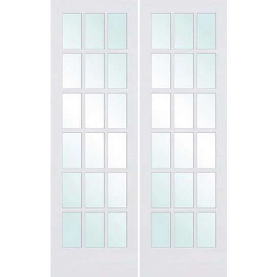 ESWDA 60x96 Interior Swing Smooth 96in Primed French Double Door | 1518 ...