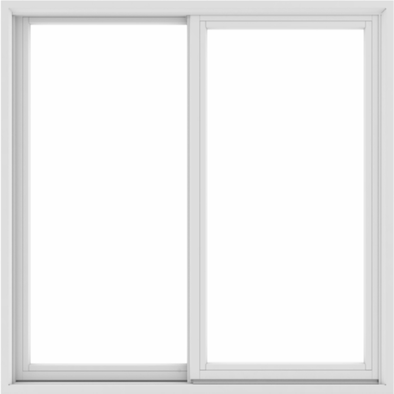 WDMA 46X46 (45 x 45 inch) White uPVC/Vinyl Sliding Window without Grids ...